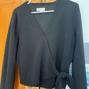 Madewell Texture & Thread Black Long-sleeved Blouse size M